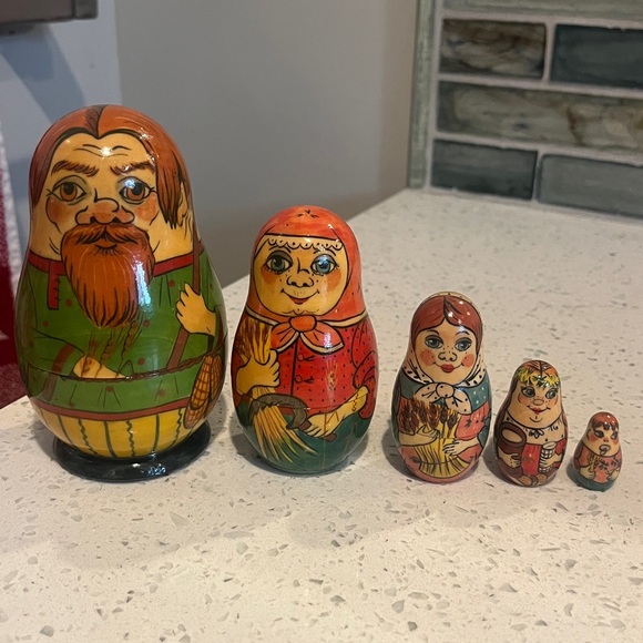Matryoshka Russian Nesting Dolls -Vintage 1993 -Signed - Picture 13 of 17